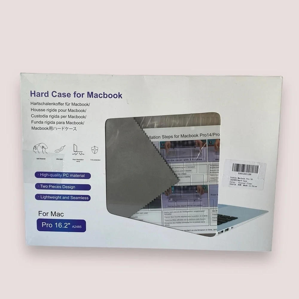 EooCoo Hard Case Clear Apple MacBook Pro 16 inch Case
